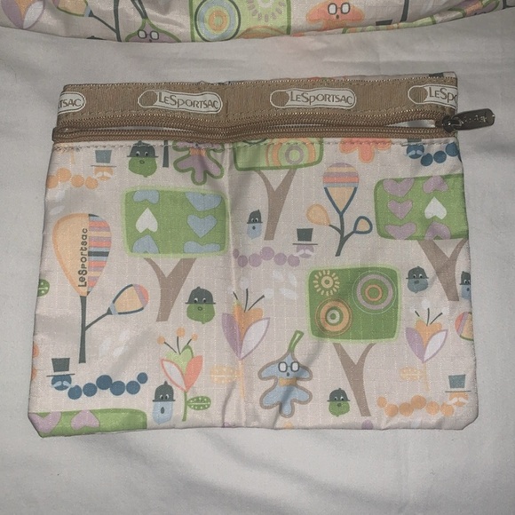 Bnwot LeSportsac Large Nylon Duffle/Tote W Matching Accessorie Bag - Picture 7 of 14